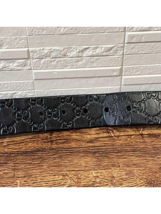 Gucci Marais the GG Interlocking Belt Silver Black main image 6
